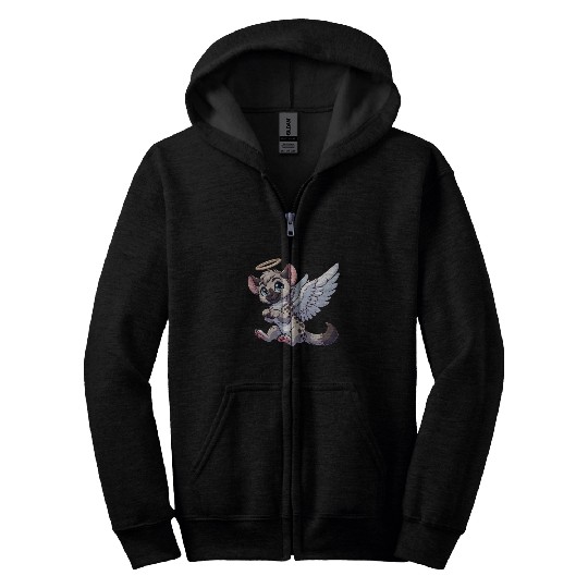 Hyena angel wings halo Zip Hoodies