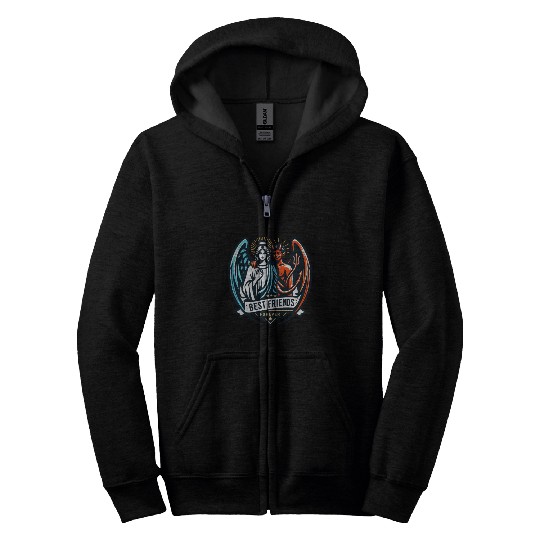Best Friends Forever: Angel & Devil Zip Hoodies