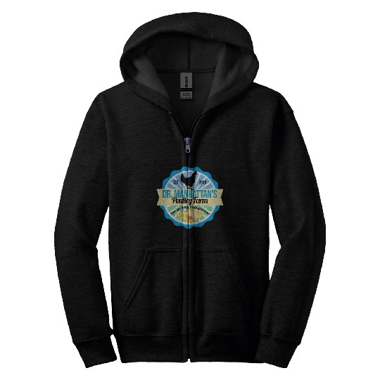 Dr Manhattan Poultry Farm Zip Hoodies