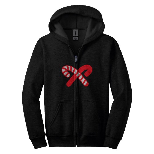 Candy Canes Icon Zip Hoodies