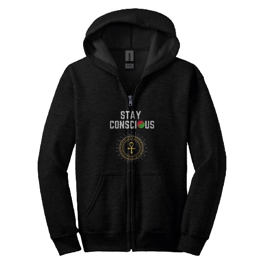 Stay Conscious Afrocentric Clothing Zip Hoodies