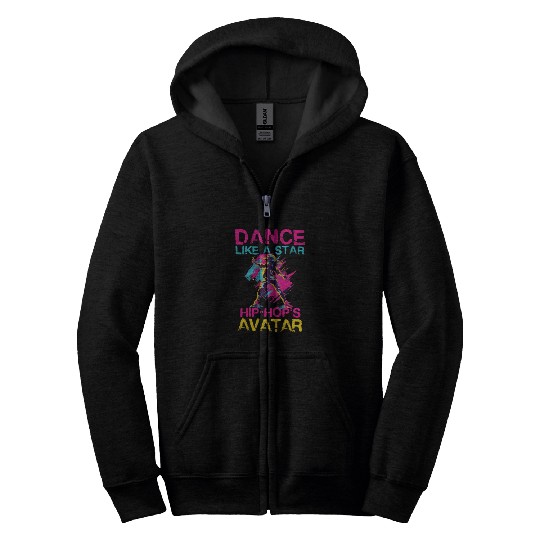 Dance Like A Star Hip Hop Avatar Zip Hoodies