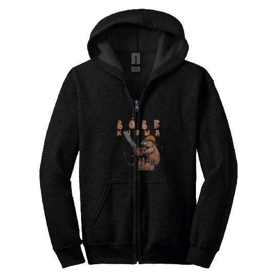 Beaver Lumberjack Chainsaw Zip Hoodies