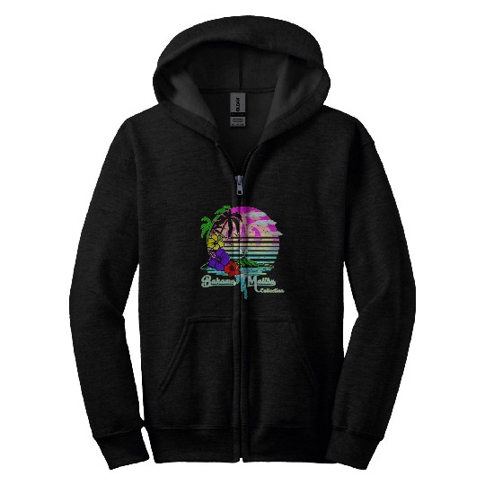 Summer Tropical Paradise Island Vibes Zip Hoodies