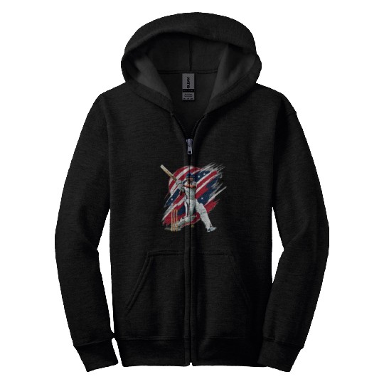 US CRICKET LOVE Zip Hoodies