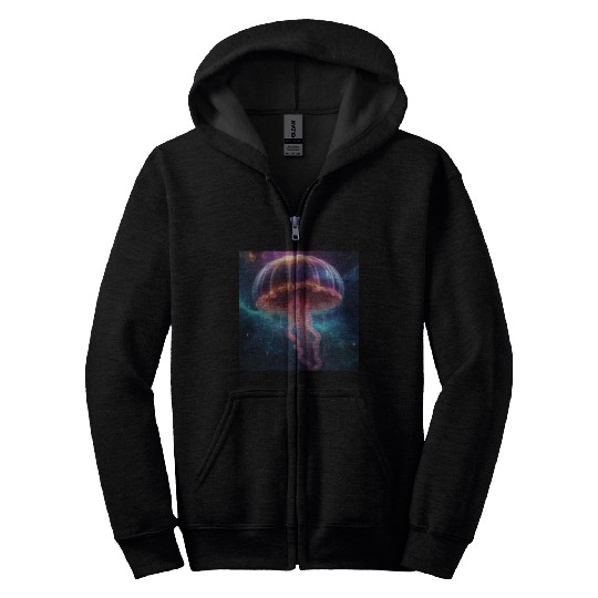 Cosmic Jellyfish Dance Zip Hoodies