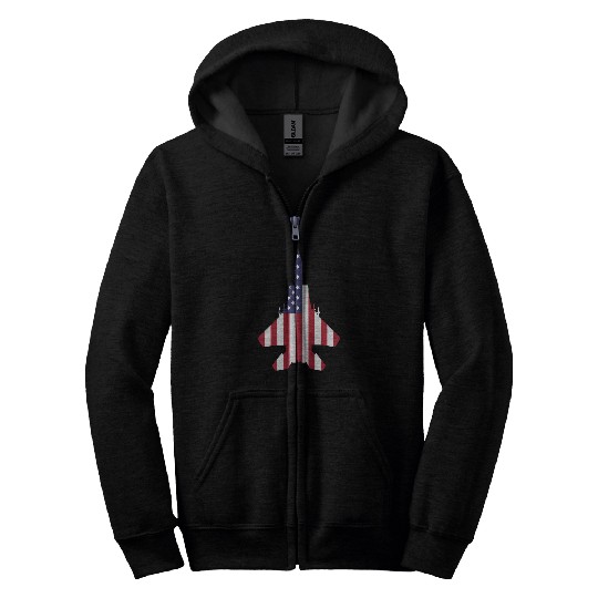 Patriotic American F-15 Zip Hoodies