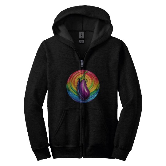 LGBTQ Eggplant Zip Hoodies