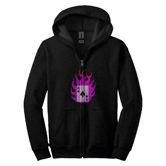Flaming Card - X-men Zip Hoodies