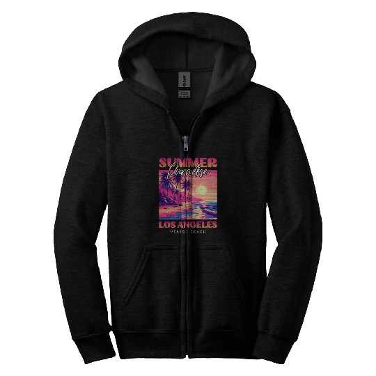 Summer Paradise Los Angeles Venice Beach Zip Hoodies