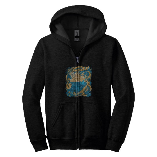 Sun Kissed Shores A Mediterranean Odyssey Zip Hoodies
