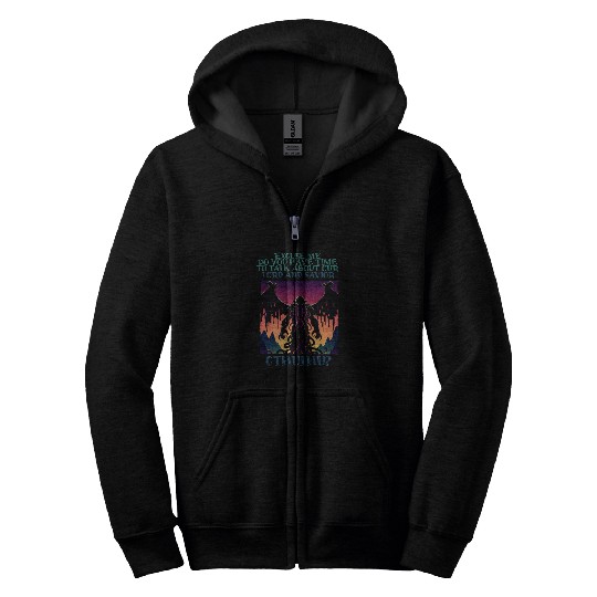 Lord & Savior Cthulhu Cult Lovecraft Necronomicon Zip Hoodies