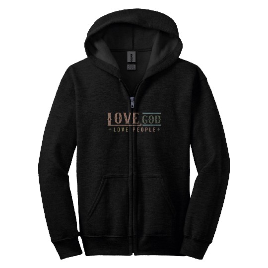 Love God Love People Zip Hoodies