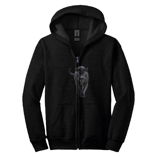 panther walking lovers leopard Zip Hoodies
