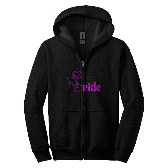 BIKE CYCLING BRIDE Zip Hoodies
