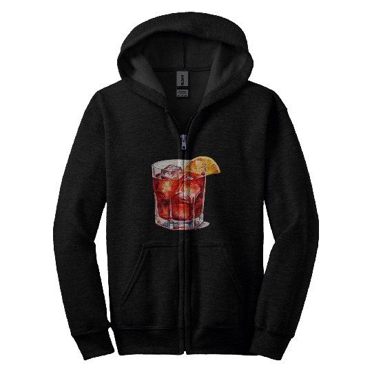 Red Cocktail Zip Hoodies