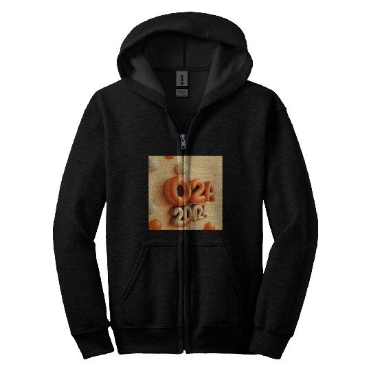 Typography Zip Hoodies