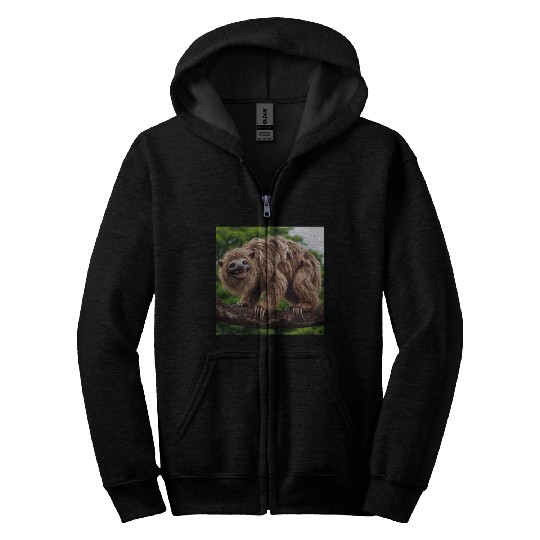 The hyena-sloth Zip Hoodies