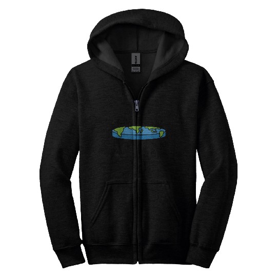 Flat Earth Army Flat Earther Flat Earth Zip Hoodies