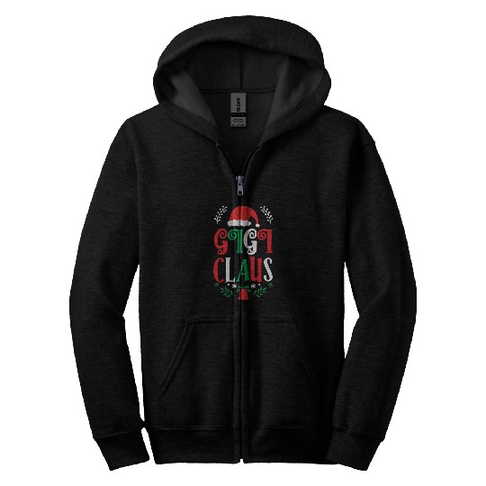 Gigi Claus Christmas Family Group Matching Pajama Zip Hoodies