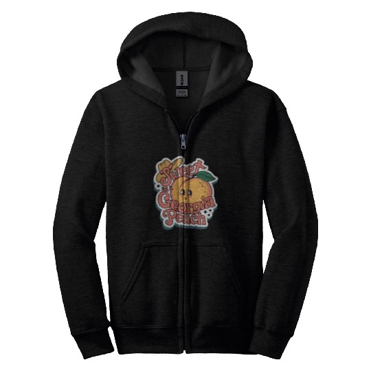 Sweet as a Georgia Peach Sticker.t-shits Zip Hoodies
