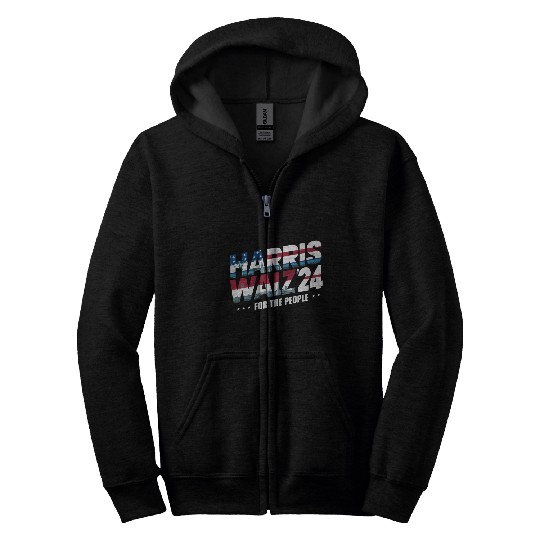 Harris Walz 2024 Kamala Harris Zip Hoodies