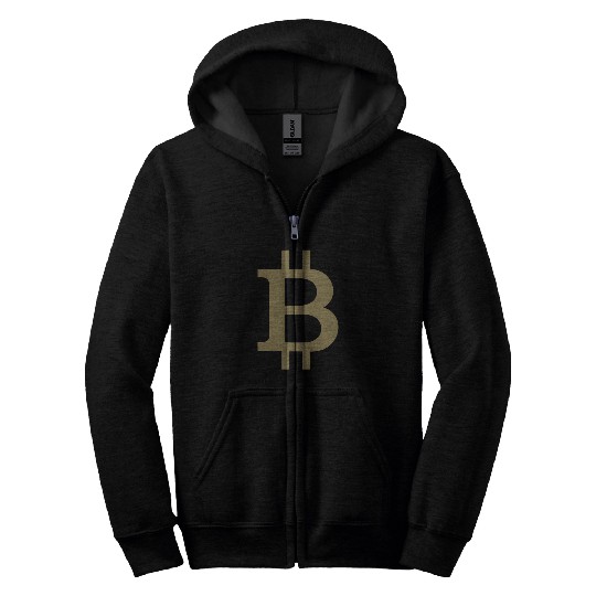 Bitcoin Symbol Digital Gold Store of Value Zip Hoodies