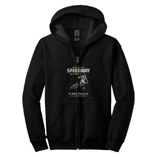 Motorcycle Speedway Racing Zip Hoodies