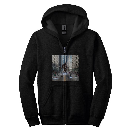 Sasquatch in Seattle Zip Hoodies
