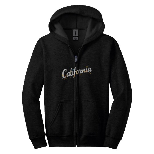 California Golden State gift Zip Hoodies