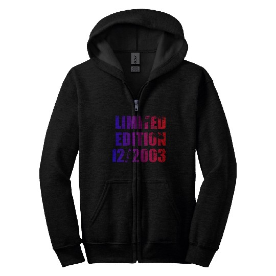 21st birthday Limited Edition 12/2003 Zip Hoodies