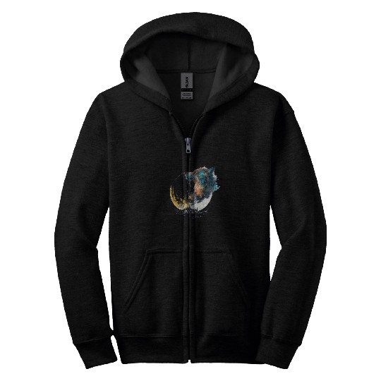 Fullmoon Wolf Zip Hoodies