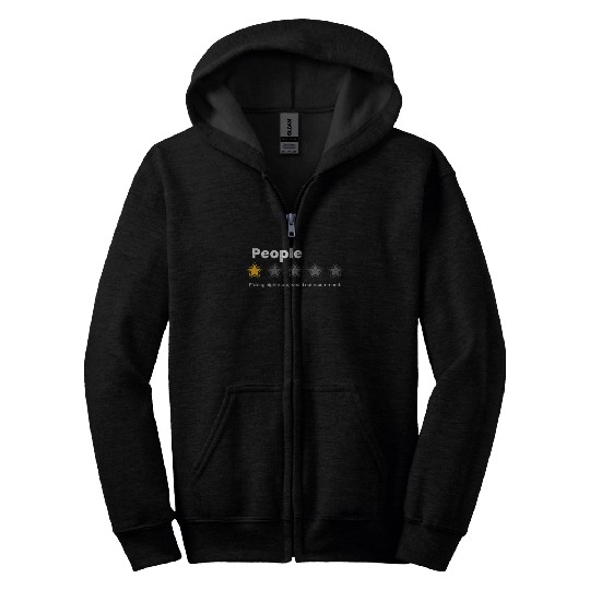 i hate people - people fcking nightmare Zip Hoodies