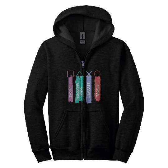 Playstation Button Zip Hoodies
