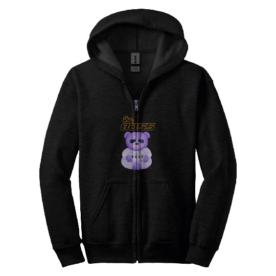 Teddy be the Boss Zip Hoodies