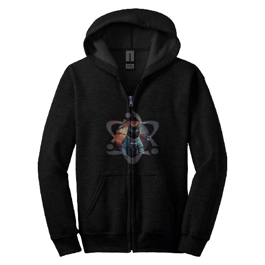 Space Cat Science Zip Hoodies