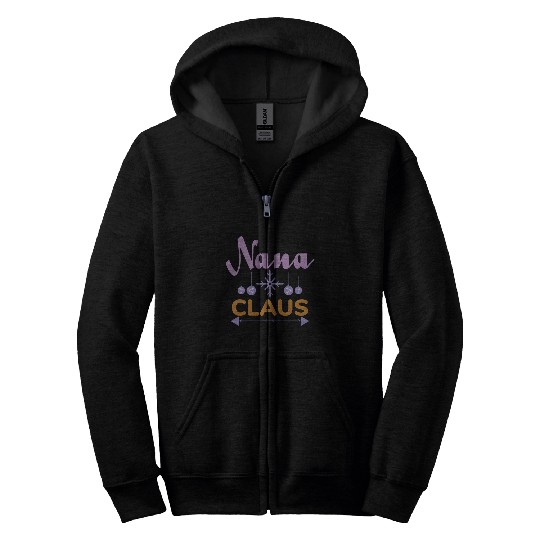 Nana Claus Zip Hoodies