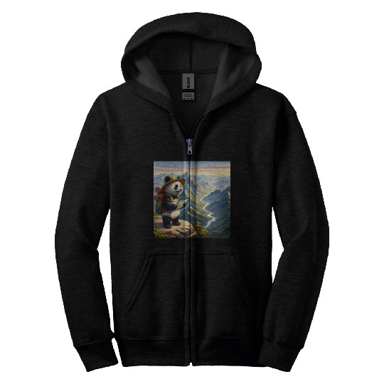 Panda Adventure Zip Hoodies