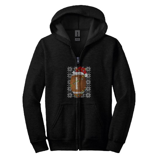 Rugby Santa Zip Hoodies