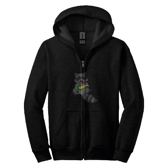 Sleeping Raccoon Zip Hoodies