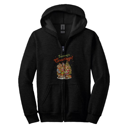 Seasons Greetings Zip Hoodies
