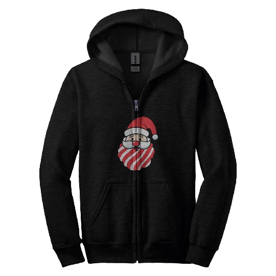CandyClaus Candy Cane Santa Claus Christmas Zip Hoodies