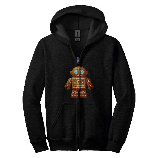 GingerTech Technology Gingerbread Man Zip Hoodies