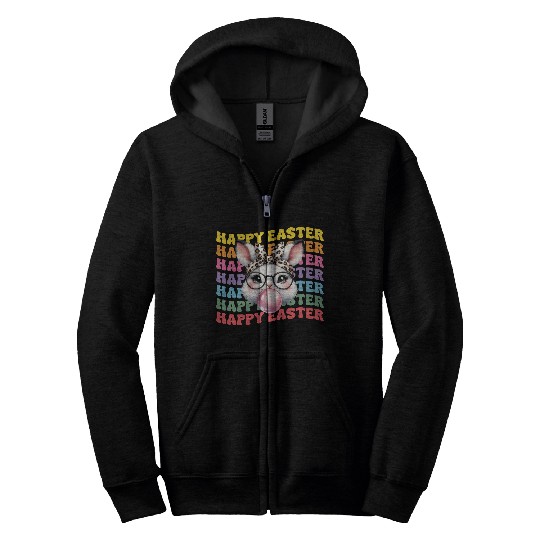 Happy Easter Bunny, Easter Day Zip Hoodies