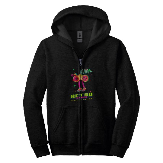 Retro Gamer But still know all the cheat codes Zip Hoodies