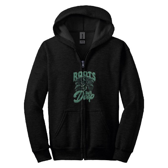 Genealogy Genealogist Roots Run Deep Zip Hoodies