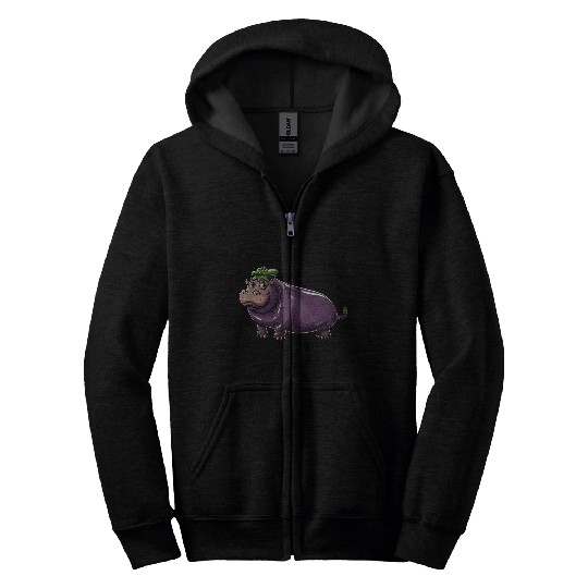 Hip Eggplant Zip Hoodies