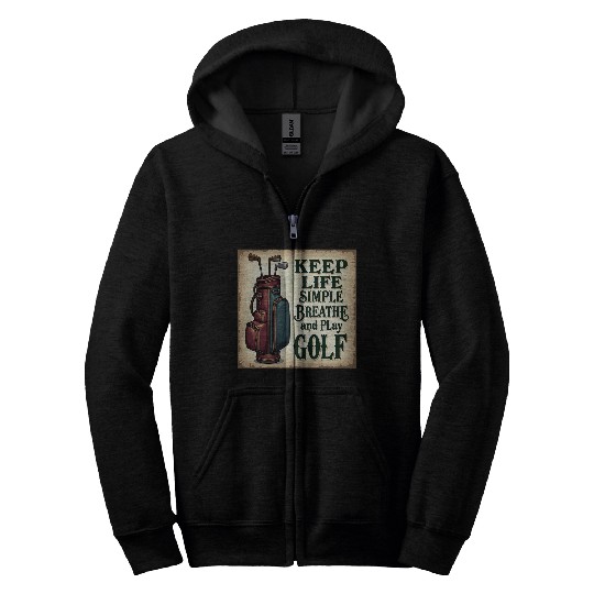 Golf Breath and Play Golf Zip Hoodies