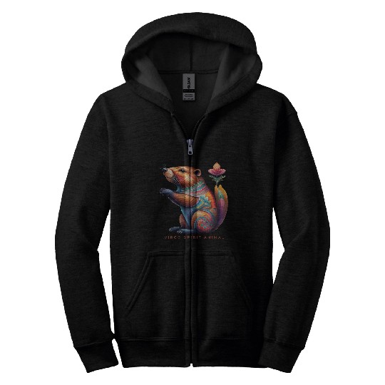 Virgo Spirit Animal Beaver Alebrije Female Zip Hoodies