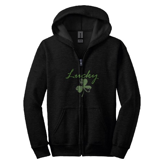 Lucky Shamrock Zip Hoodies